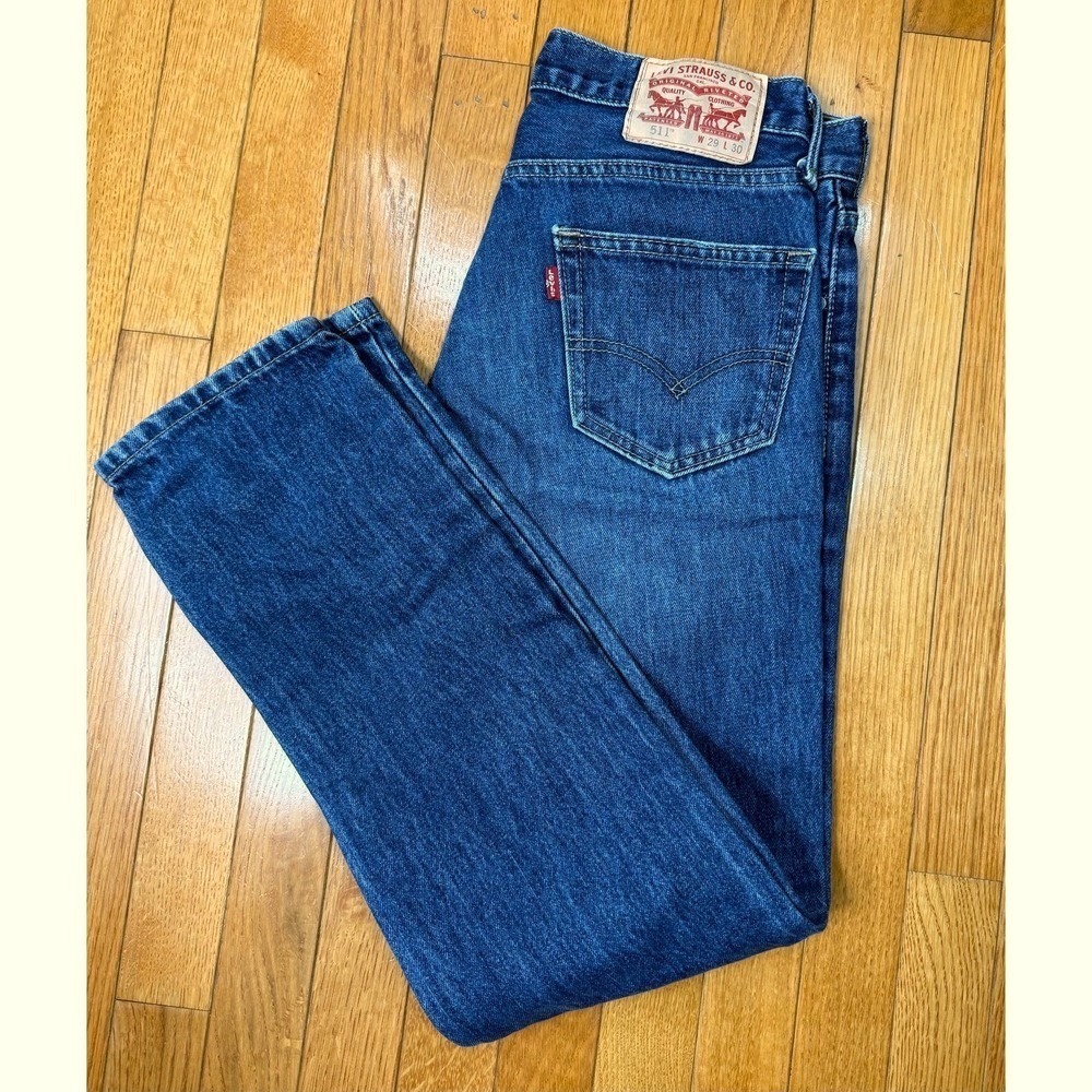 Levis 511 Slim Fit Jeans Mens 29x30 Medium Wash Blue 100% Cotton‎ 045111078